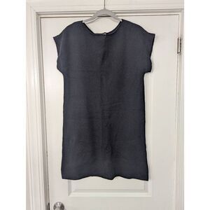 Barrow & Grove Cashmere Shift Dress women's size Large black sweater